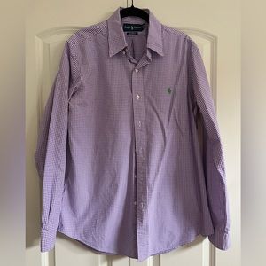 Polo Ralph Lauren Custom Fit Lavender/White Dress Shirt
